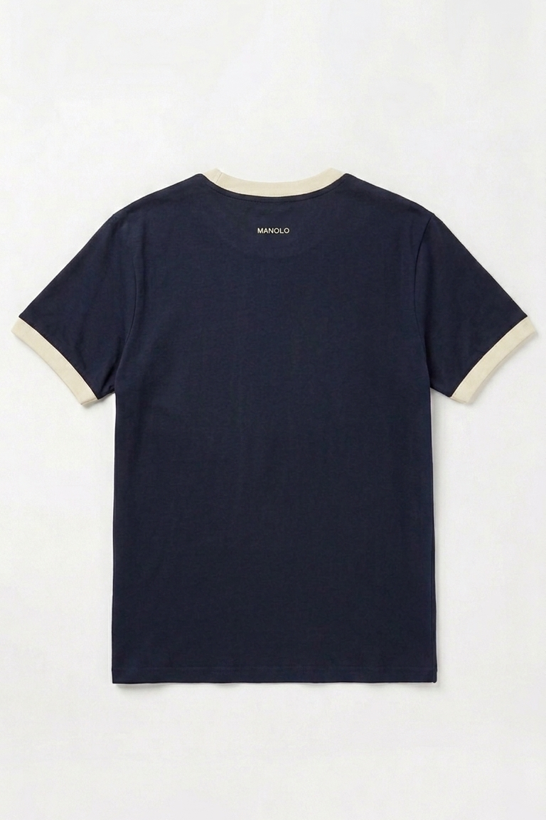 PLAYERA PREPPY MÉXICO AZUL-HUESO