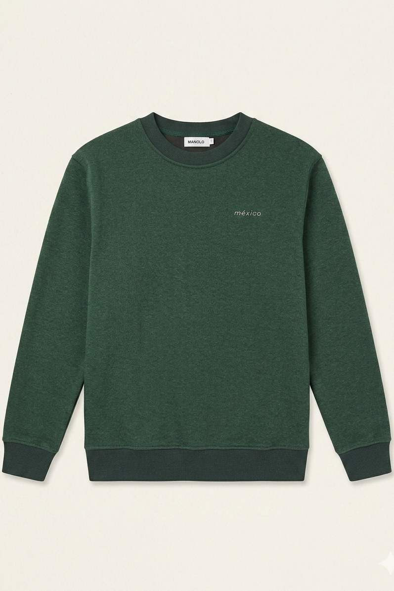 SUDADERA PREPPY MEXICO OLIVO